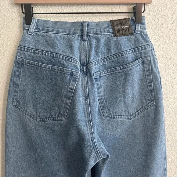 Vintage 90s Jones New York Sport Mom Jeans Rigid Denim Retro Classic - Picture 7 of 10